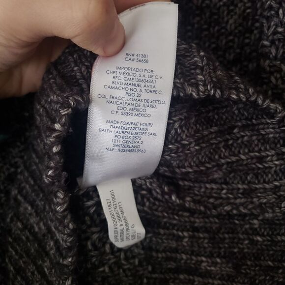 Chaps Gray Knit Pullover Sweater L - Picture 4 of 7